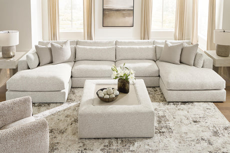 Ashbourne Estate Snowstone 4-Piece Double Chaise Sectional from Ashley Furniture - Luna Furniture