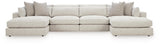 Ashbourne Estate Snowstone 4-Piece Double Chaise Sectional from Ashley Furniture - Luna Furniture