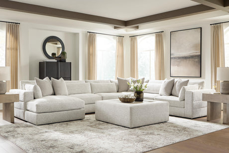 Ashbourne Estate Snowstone 6-Piece Sectional with Chaise from Ashley Furniture - Luna Furniture