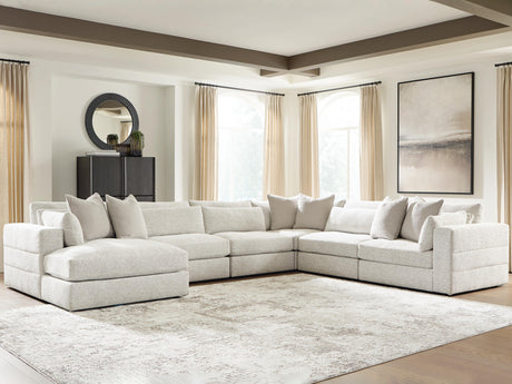 Ashbourne Estate Snowstone 6-Piece Sectional with Chaise from Ashley Furniture - Luna Furniture