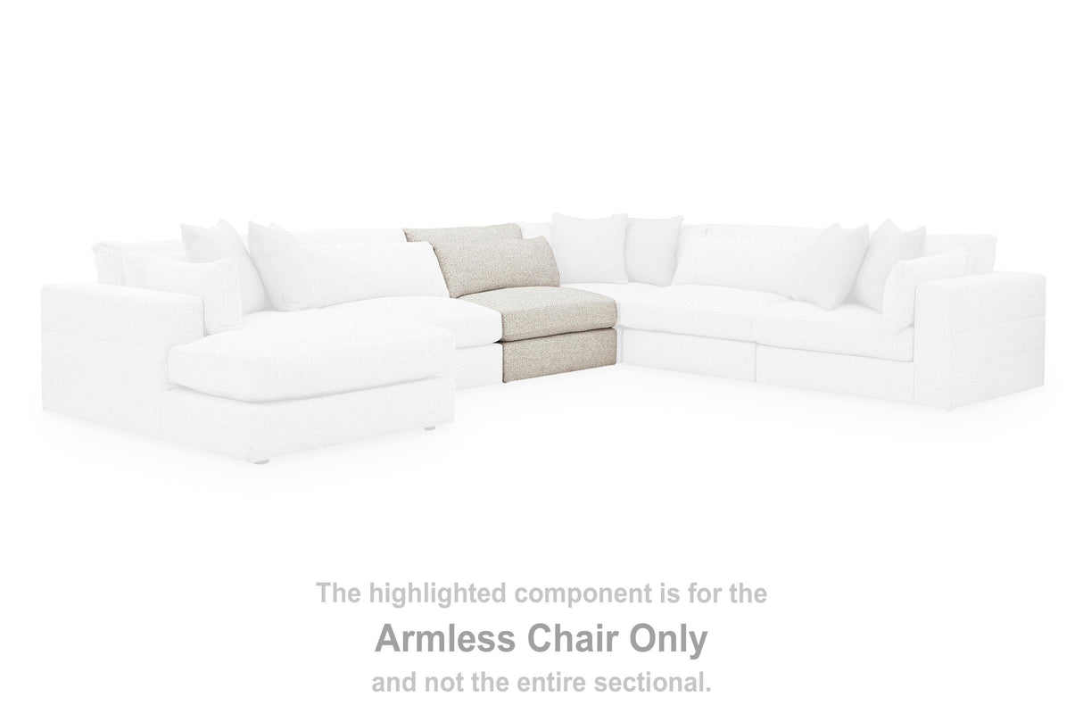Ashbourne Estate Snowstone Armless Chair from Ashley - Luna Furniture