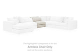 Ashbourne Estate Snowstone Armless Chair from Ashley - Luna Furniture