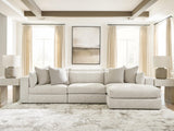Ashbourne Estate Snowstone 3-Piece Sectional with Chaise from Ashley Furniture - Luna Furniture