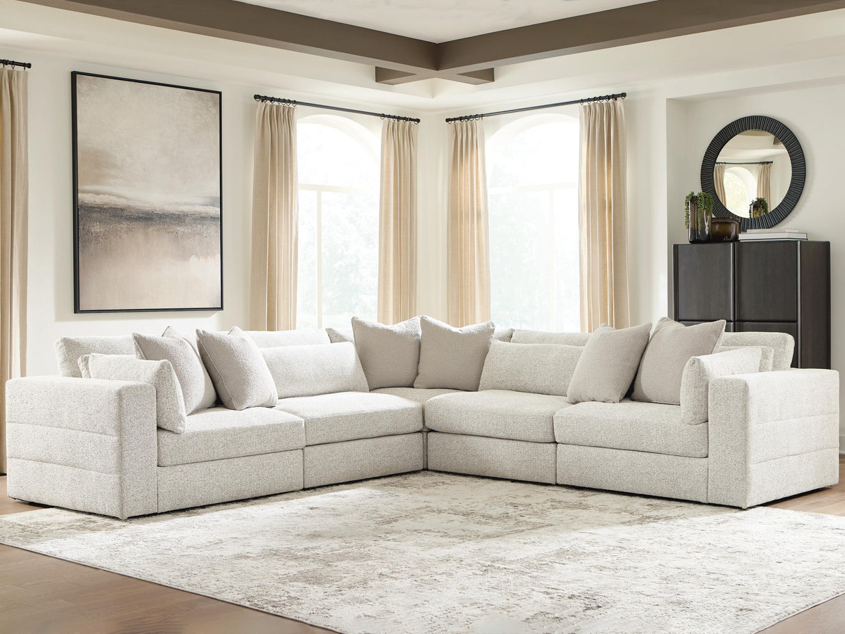 Ashbourne Estate Snowstone 5-Piece Sectional from Ashley Furniture - Luna Furniture