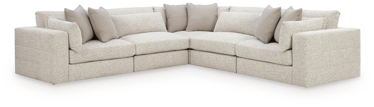 Ashbourne Estate Snowstone 5-Piece Sectional from Ashley Furniture - Luna Furniture