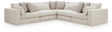 Ashbourne Estate Snowstone 5-Piece Sectional from Ashley Furniture - Luna Furniture