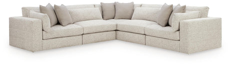 Ashbourne Estate Snowstone 5-Piece Sectional from Ashley Furniture - Luna Furniture