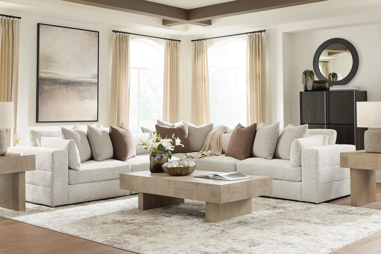 Ashbourne Estate Snowstone 5-Piece Sectional from Ashley Furniture - Luna Furniture
