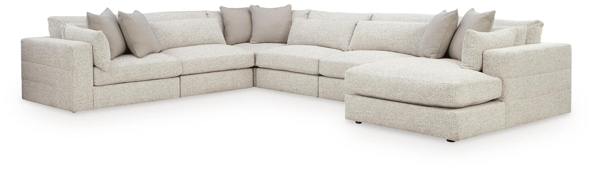 Ashbourne Estate Snowstone 6-Piece Sectional with Chaise from Ashley Furniture - Luna Furniture