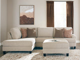 Steelwater Retreat 2-Piece Sectional with Chaise and Oversized Accent Ottoman in Latte from Ashley Furniture - Luna Furniture