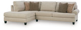 Steelwater Retreat Latte 2-Piece Sectional with Chaise from Ashley Furniture - Luna Furniture