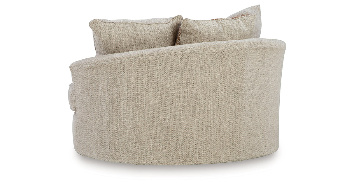 Steelwater Retreat Latte Oversized Swivel Accent Chair from Ashley - Luna Furniture