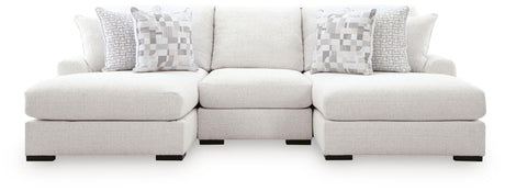 Misty-Lakes Chalk 3-Piece Double Chaise Sectional from Ashley Furniture - Luna Furniture
