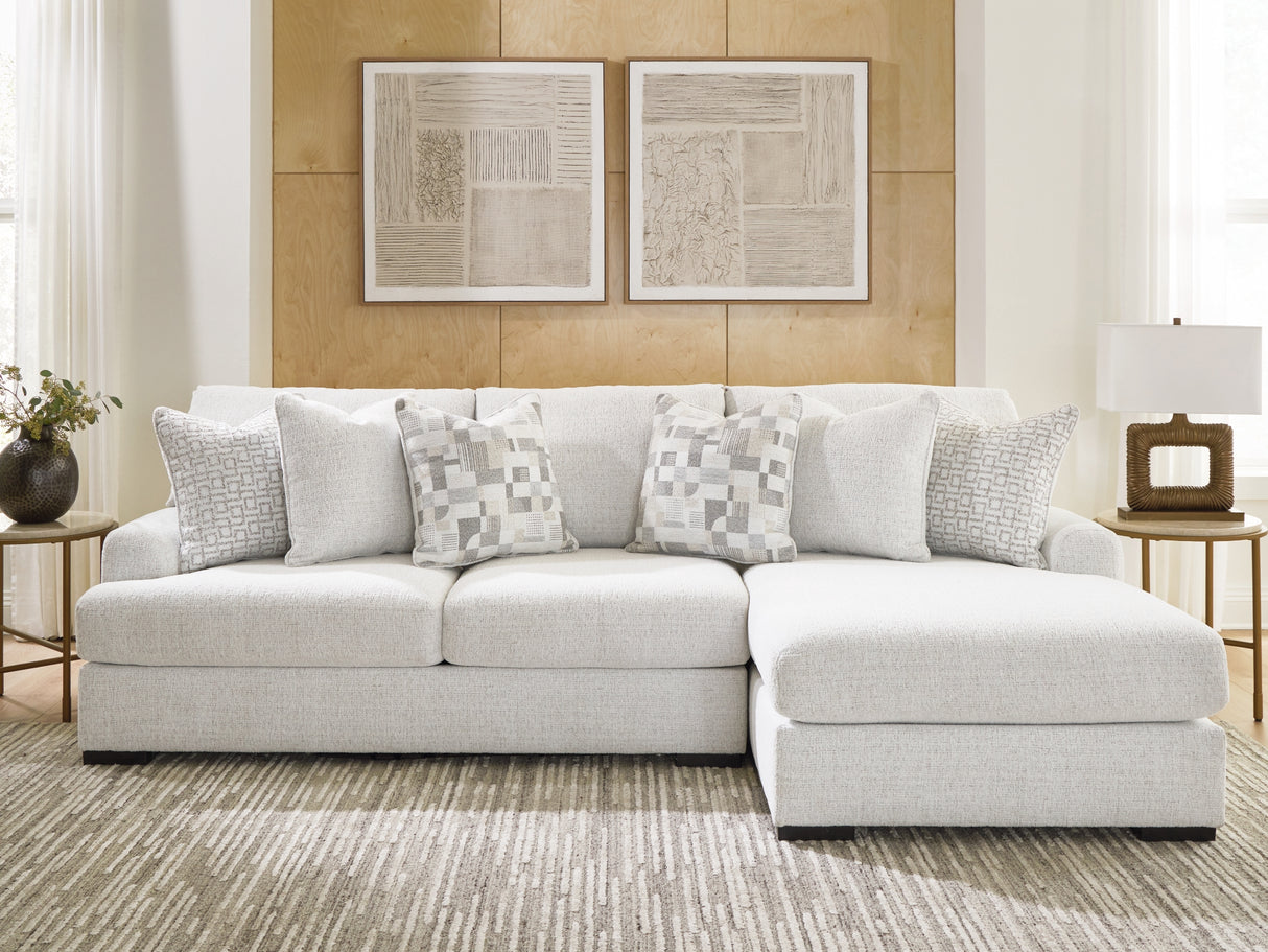 Misty-Lakes Chalk 2-Piece RAF Sectional Sofa Chaise from Ashley Furniture - Luna Furniture