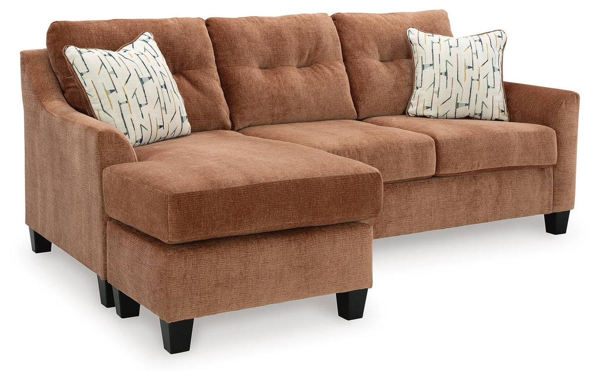 Amity Bay Clay Sofa Chaise Sleeper, 2 Chairs and 2 Ottomans from Ashley Furniture - Luna Furniture