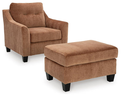 Amity Bay Clay Chair and Ottoman from Ashley - Luna Furniture