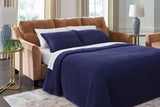 Amity Bay Clay Sofa Chaise Sleeper, 2 Chairs and 2 Ottomans from Ashley - Luna Furniture