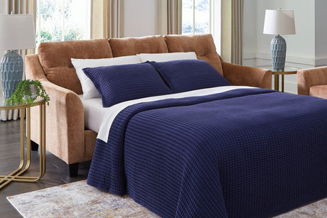 Amity Bay Clay Sofa Chaise Sleeper, 2 Chairs and 2 Ottomans from Ashley - Luna Furniture