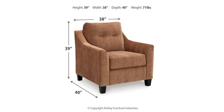Amity Bay Clay Sofa Chaise and Chair from Ashley - Luna Furniture