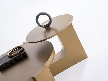 674 Gold Coffee Table and End Table from Nova Furniture - Luna Furniture