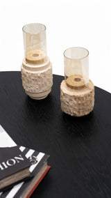 Sini Black Travertine 2-Piece Coffee Table Set from Nova Furniture - Luna Furniture