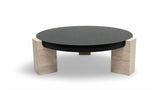 Sini Black Travertine 2-Piece Coffee Table Set from Nova Furniture - Luna Furniture