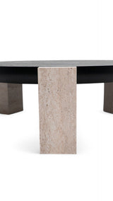 Sini Black Travertine 2-Piece Coffee Table Set from Nova Furniture - Luna Furniture
