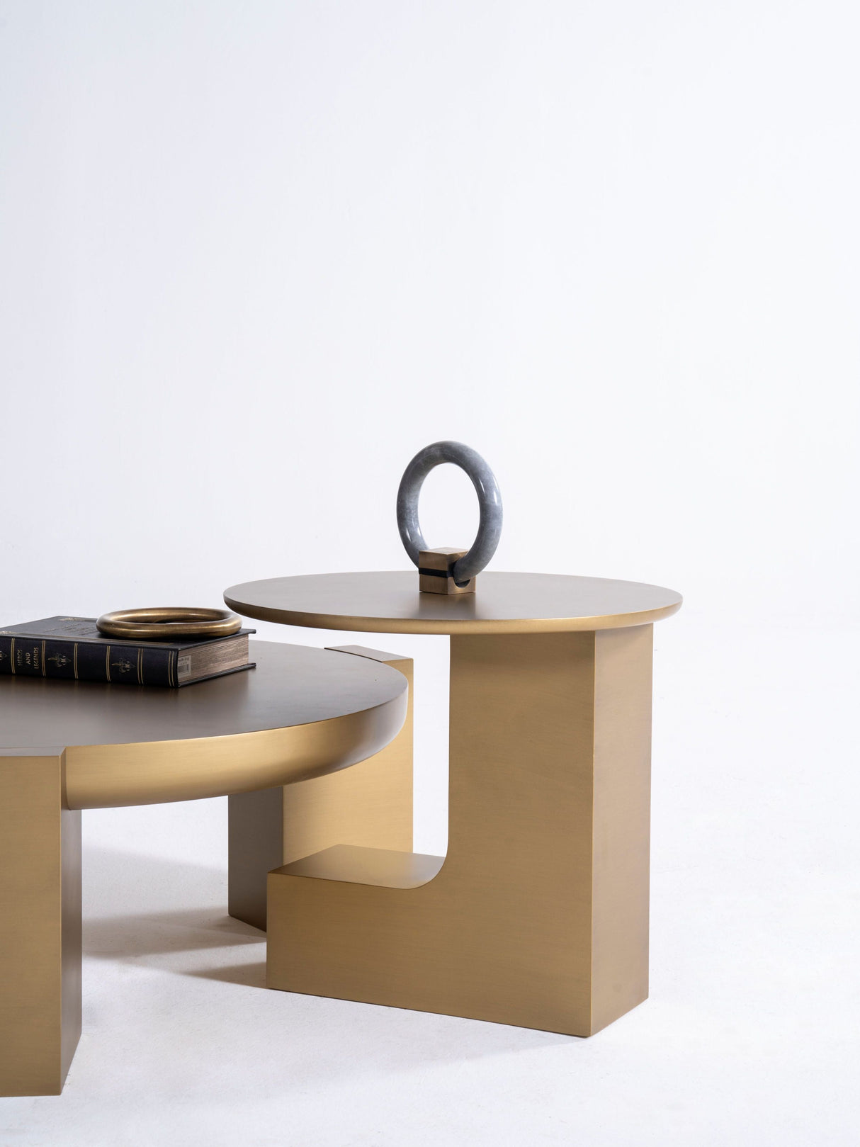 674 Gold Coffee Table and End Table from Nova Furniture - Luna Furniture