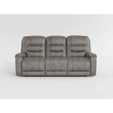 Oberon Grayish Brown Double Reclining Sofa from Homelegance - Luna Furniture