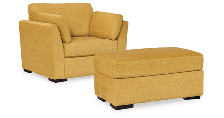Keerwick Sofa, Loveseat, Chair and Ottoman in Sunflower from Ashley Furniture - Luna Furniture
