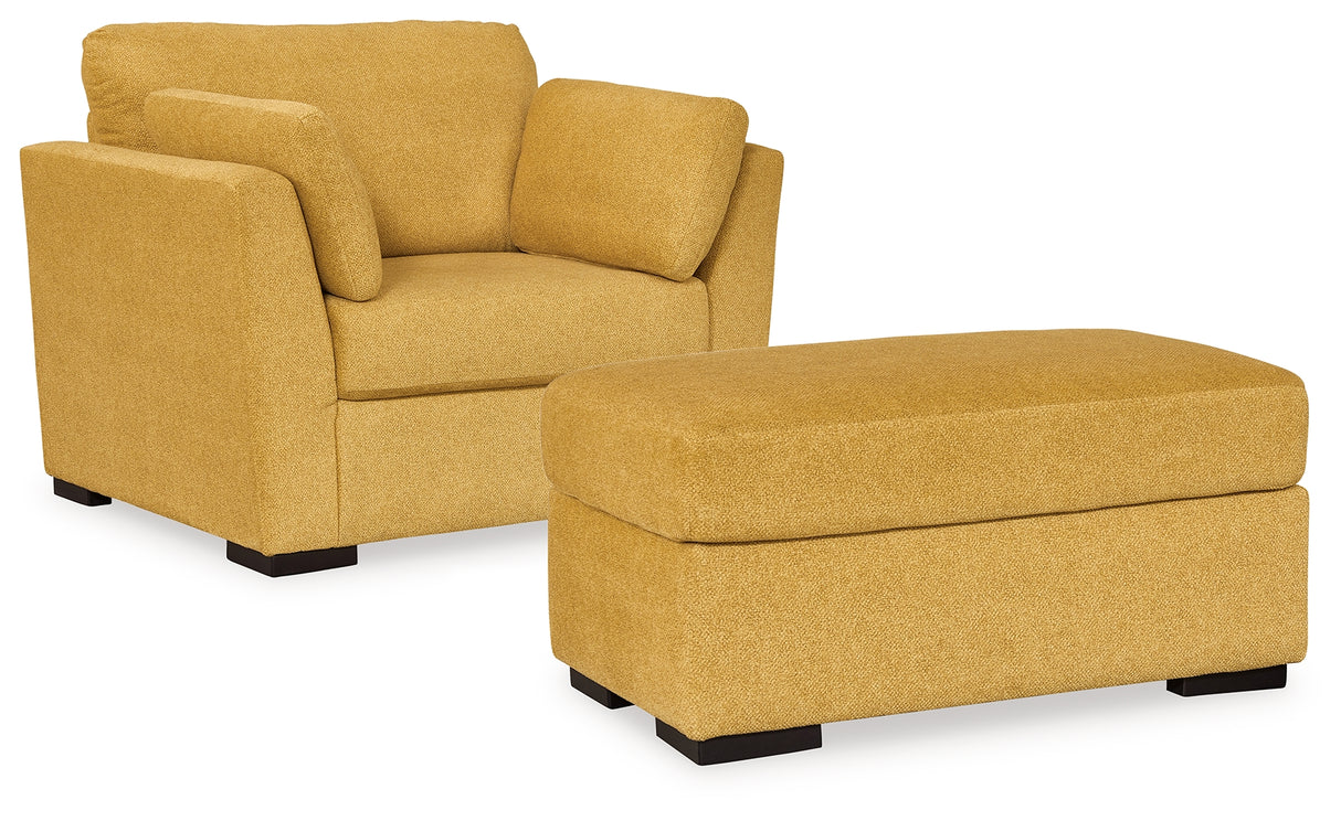 Keerwick Oversized Chair and Ottoman from Ashley - Luna Furniture