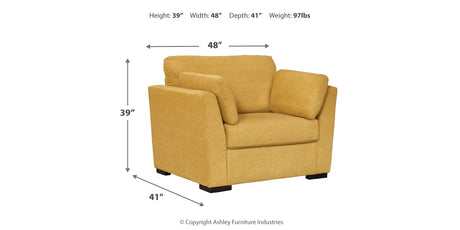 Keerwick Sofa, Loveseat, Chair and Ottoman in Sunflower from Ashley Furniture - Luna Furniture