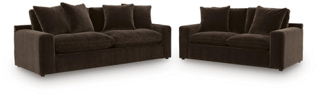 Maxton Heights Bittersweet Sofa and Loveseat from Ashley Furniture - Luna Furniture