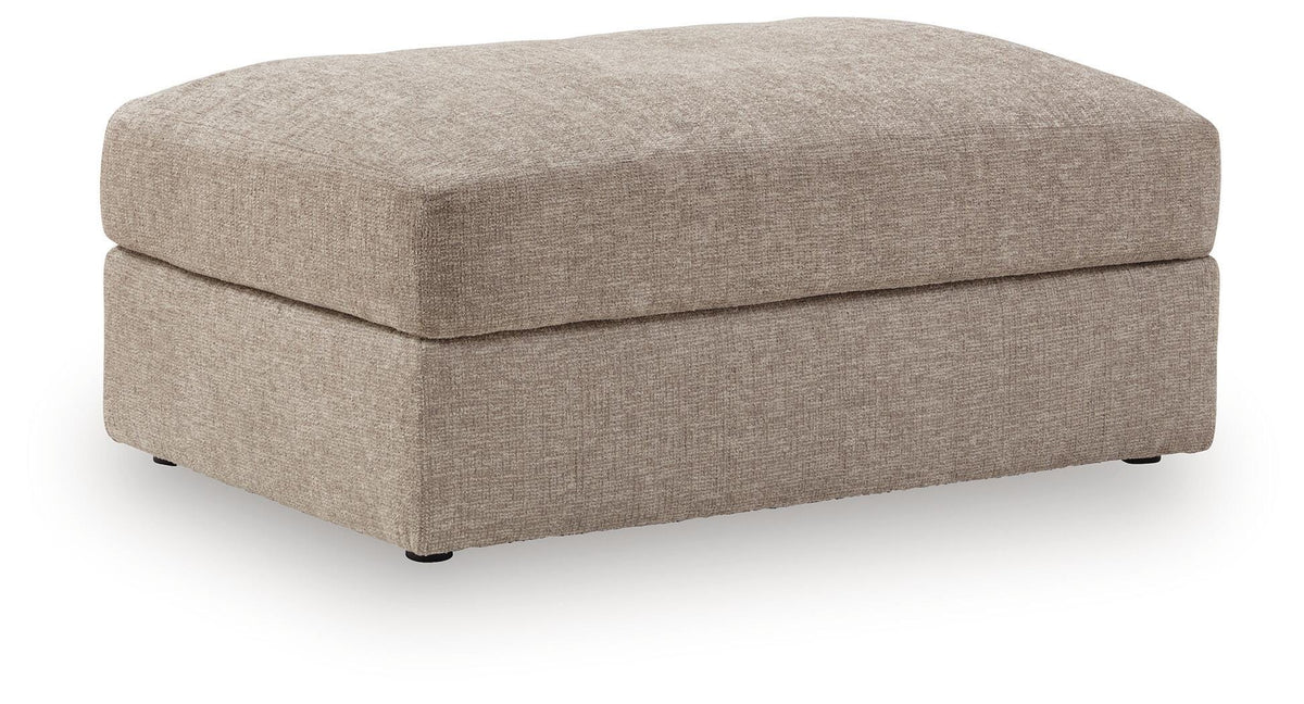 Nexora-Court Burlap Oversized Accent Ottoman from Ashley - Luna Furniture
