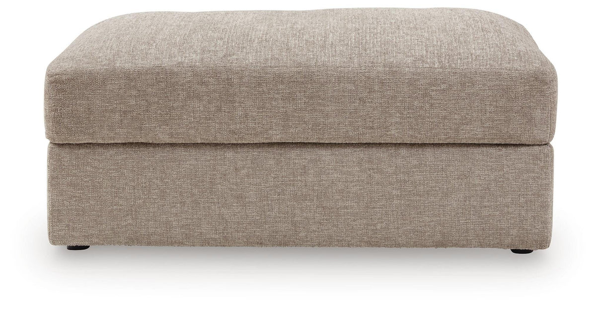 Nexora-Court Burlap Oversized Accent Ottoman from Ashley - Luna Furniture