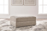 Nexora-Court Burlap Oversized Accent Ottoman from Ashley - Luna Furniture