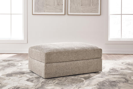 Nexora-Court Burlap Oversized Accent Ottoman from Ashley - Luna Furniture
