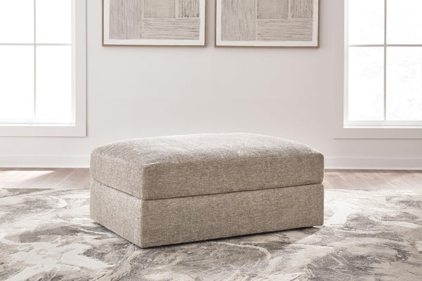 Nexora-Court Burlap Oversized Accent Ottoman