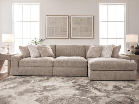 Nexora-Court Burlap 3-Piece Sectional Sofa Chaise from Ashley - Luna Furniture