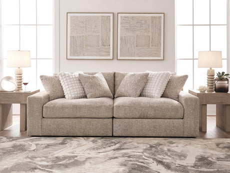 Nexora-Court Burlap 2-Piece Sectional Loveseat from Ashley - Luna Furniture