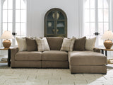 Camellia-Court Coffee 3-Piece RAF Sectional with Chaise from Ashley Furniture - Luna Furniture