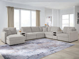ModMax Luxe Flint 8-Piece Sectional with Chaise and Audio Consoles from Ashley - Luna Furniture