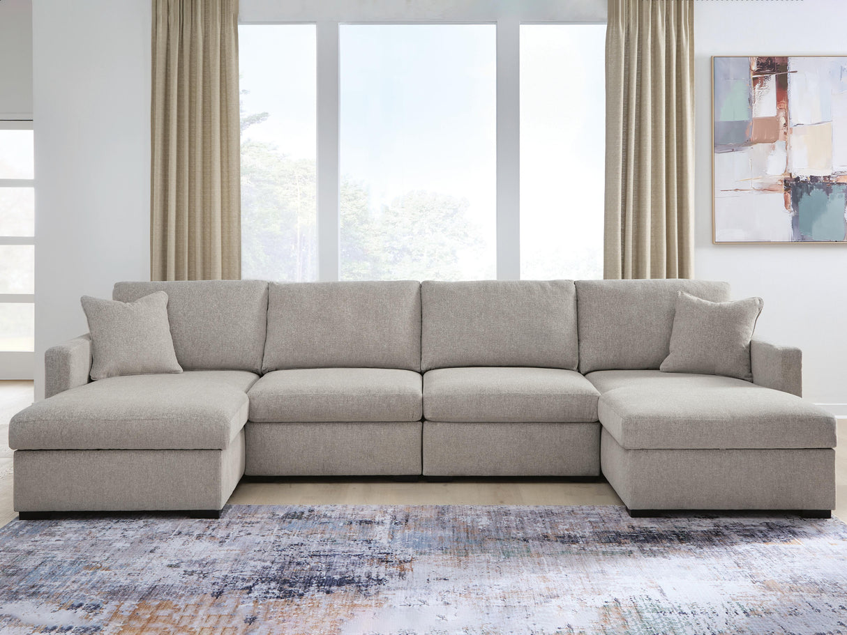 ModMax Luxe Flint 4-Piece Double Chaise Sectional from Ashley - Luna Furniture