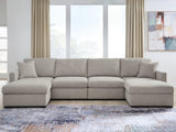 ModMax Luxe Flint 4-Piece Double Chaise Sectional from Ashley - Luna Furniture