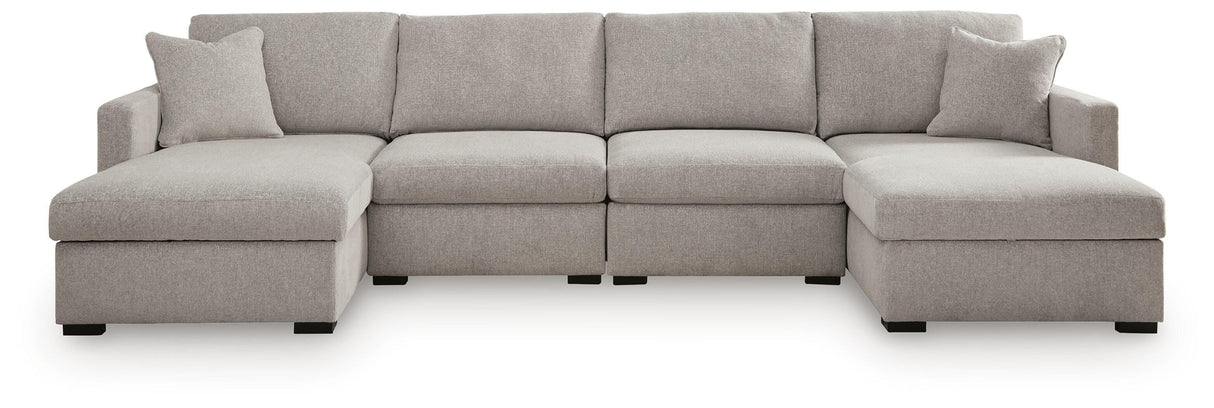 ModMax Luxe Flint 4-Piece Double Chaise Sectional from Ashley - Luna Furniture