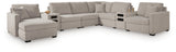 ModMax Luxe Flint 8-Piece Sectional with Chaise and Audio Consoles from Ashley - Luna Furniture