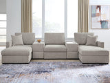 ModMax Luxe Flint 5-Piece Double Chaise Sectional with Storage Consoles from Ashley - Luna Furniture