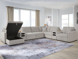 ModMax Luxe Flint 8-Piece Sectional with Storage Chaise and Audio Consoles from Ashley - Luna Furniture