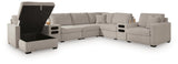 ModMax Luxe Flint 8-Piece Sectional with Storage Chaise and Audio Consoles from Ashley - Luna Furniture