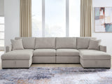 ModMax Luxe Flint 4-Piece Double Storage Chaise Sectional from Ashley - Luna Furniture